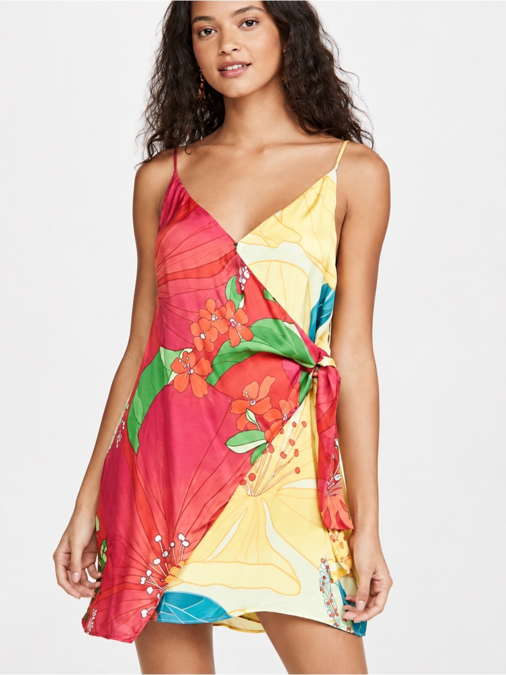 FARM Rio Mixed Pietra Wrap Mini Dress Size XS